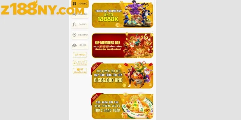 Loạt khuyến mãi Z188 được bet thủ săn đón mỗi ngày